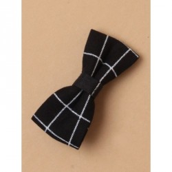 Hair Clips - 6cm fabric bow on a forked clip 2 black, 2...