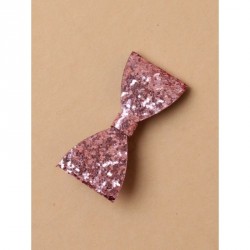 Hair Clips - 65cm shiny sequin bow on a silv beak clip In...