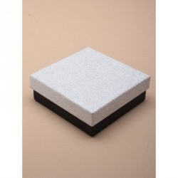 Gift Box - Size : 9x9x3cm Black gift box with silver...