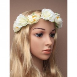 Stretch Headband -  Coloured fabric roses garland...