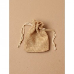 Gift Bag - Size : 10x7cm Natural Jute effect fabric...