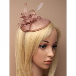 Fascinator Head band -  Mocha hessian sinamay hatinator...