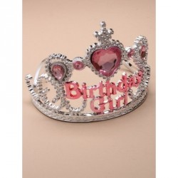 Tiara - Silv plastic children's Birthday Girl tiara This...