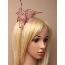 Fascinator Headband -  Mocha coiled and looped sinamay...