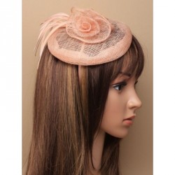 Fascinator Headband -  Nude sinamay beret cap fascinator...