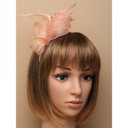 Fascinator Headband -  Nude coiled and looped sinamay and...