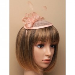 Fascinator Headband -  Nude sinamay hatinator on a...
