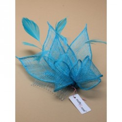 Fascinator Hair Comb -  Looped sinamay and matching...