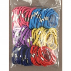 Hair Elastics - 100 piece bag of thick 5mm bright...
