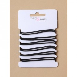 Hair Elastics - Card of 12 Thin 2mm black elastics approx...