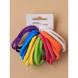 Hair Elastics - Card of 21 Assorted Bright Coloured 5mm...