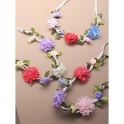Stretch Headband -  White corded stretch flower garland...