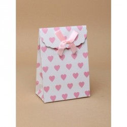 Gift Box - Size : H13xW9xD5cm Pink Heart printed gift box...