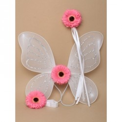 Fairy Wings - White Flower Fairy Set Glitter wings with...