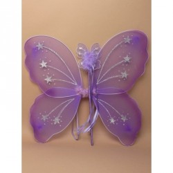 Fairy Wings - Size : 48x42cm Net fairy wings with silver...