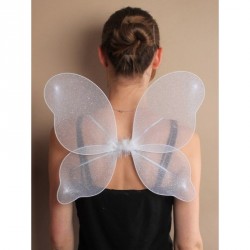 Fairy Wings - Size approx 40x36cmWhite net fairy wings...