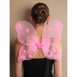 Fairy Wings - Size approx : 44x35cmPink mesh fairy wings...