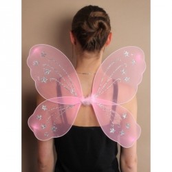 Fairy Wings - Size : 42x38cmPink net fairy wings with...
