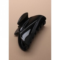Hair Clamp - 7cm black plastic arched clamp
