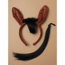Headband -  Brown Horse ears aliceband with imitation...
