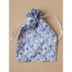 Gift Bag - Size : 22x15cm Blue floral printed fabric...