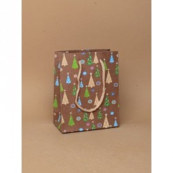 Gift Bag - Christmas -  Size : H15xW12xD6cm Brown paper...