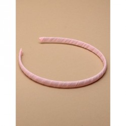 Headband - 1cm wide pink ribbon wrapped aliceband