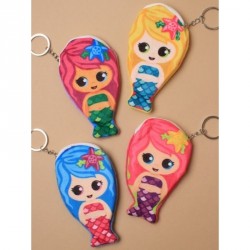 Coin Purse - Brightly coloured fabric mermaid zip purse...