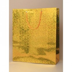 Gift Bag - Size : H27xW23xD8cm Gold holographic foil gift...