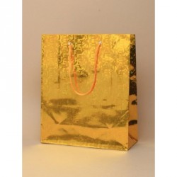Gift Bag - Size : H215xW18xD75cm Gold holographic foil...