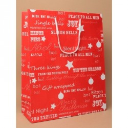 Gift Bag - Christmas -  Size : H32xW26xD10cm   Red...