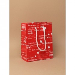 Gift Bag - Christmas -  Size : H15xW12xD6cm  Red...