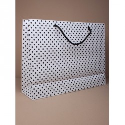 Gift Bag - Size : H28xW36xD10cm White gift bag with black...