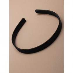 Headband - 1.5cm graduated black satin fabric covered...