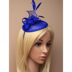 Headband -  Royal Blue sinamay hessian hatinator on a...