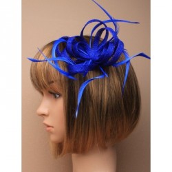 Brooch - Hair Clips -  Royal Blue looped sinamay and...