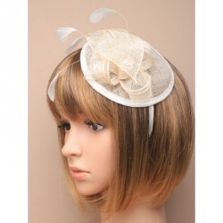 Headband -  Ivory sinamay hatinator on a matching colour...