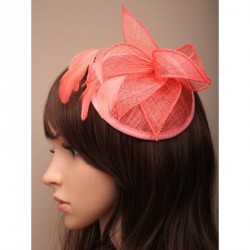 Hair Comb -  Coral hessian hatinator on a elastic and...