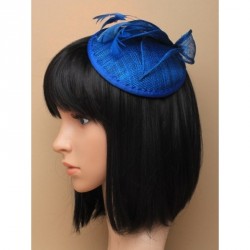 Hair Comb -  Kingfisher blue hessian sinamay hatinator on...