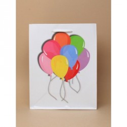 Gift Bag - Size : H23xW18xD9cm   White glossy bright...