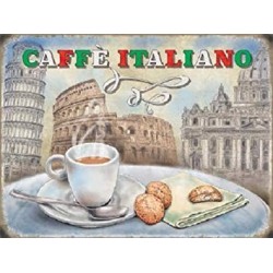 Metal Sign - Caffé Italiano Coffee Food & Drink Cafe Shop...