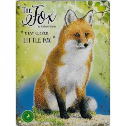 Metal Sign - 15cm x 20cm Fox inStay Clever, Little Foxin...