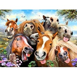 Metal Sign - Horses Selfie 2 Metal Sign Stable flat New...
