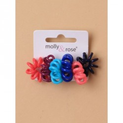 Tele-cord Hair Elastics - Card of 6 mini size bright...