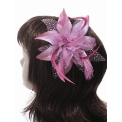 Fascinator Comb - Dusky Pink Lily-esque Flower and...