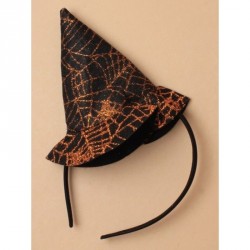 Witches hat with glitter spiders web design on a Headband Halloween Hair Band