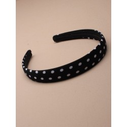 2cm wide black and white fabric aliceband. in spots and...