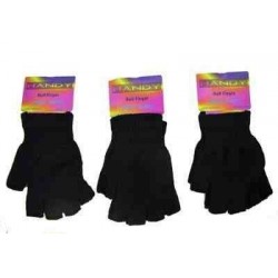 One pair of Half-finger magic gripper gloves black