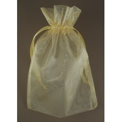 Organza gift bag - light gold - 15cm x 22cm