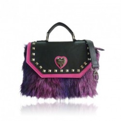 Anna Smith NY Furry Franklin Handbag with studs